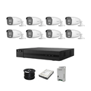 NEW!! HiLook 8ch Turbo HD kit - 8 x 5MP 3K 3K Dual Light Audio Cameras 40m - 1TB HDD - 100m Cable