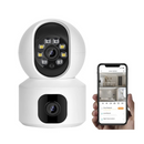 Smart Indoor Security Camera Dual Lens HD Color Night Panoramic