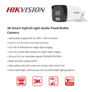 Hikvision 16ch 5MP Turbo HD kit - HD DVR - 16 x 3K 5MP Smart Hybrid Light Audio Camera - 2TB HDD - 100m Cable - 40m Night vision