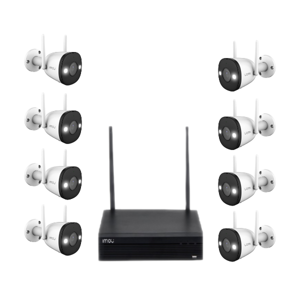 IMOU 8 Channel Wireless Kit 1TB HDD | Colorvu Technology | Human Detection | 2 Way Audio & Siren