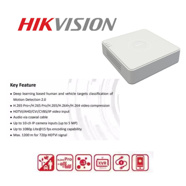 Hikvision Smart Hybrid Light 8 Channel System with 2MP **AUDIO** Cameras