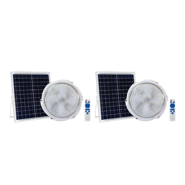 **Pack of 2** 40W Solar Indoor Ceiling Mounted Remote Control LED Light