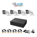 HILOOK 4Ch 2MP eDVR 330GB Bullet CCTV DIY Kit | Smart Hybrid