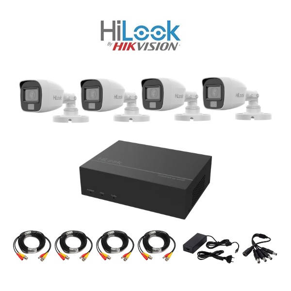 NEW! HILOOK 4Ch 2MP eDVR 330GB Bullet CCTV DIY Kit | Smart Hybrid