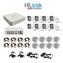 HiLook 1080P COLORVU 8 Channel DVR & 8 Bullet Cameras DIY CCTV KIT