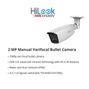 HiLook by HikVision 16 Ch Turbo HD Kit - DVR - 16 x Vari Focul HD1080P Camera - 40M Night vision - 1TB HD - 200m Cable