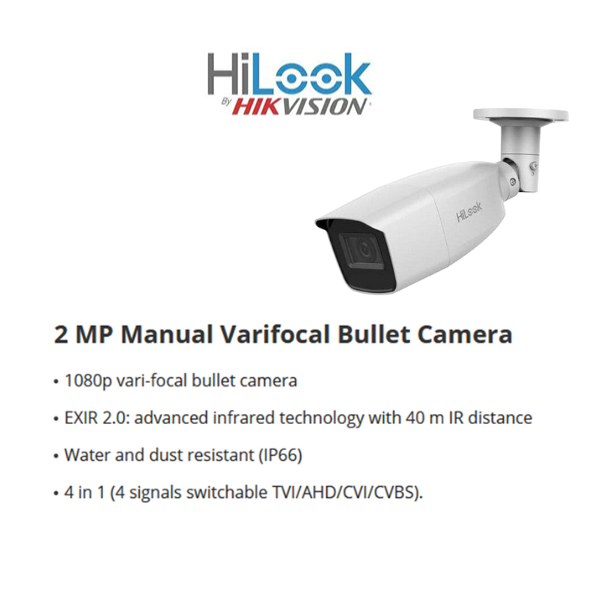 HiLook by HikVision 16 Ch Turbo HD Kit - DVR - 16 x Vari Focul HD1080P Camera - 40M Night vision - 1TB HD - 200m Cable