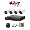 Dahua 4ch Full-Color HD Kit - HD DVR _ 4 x 1080p Full-Color cameras - 40m Full colour night vision - 500GB HDD - 100m Cable