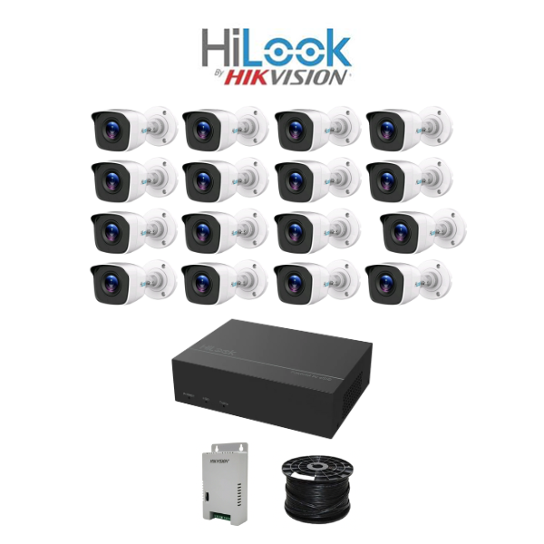 SALE! HiLook by Hikvision 16ch Turbo HD kit - NEW eDVR - 16 x HD1080P Camera - 20M Night vision 512GB HD - 100m Cable