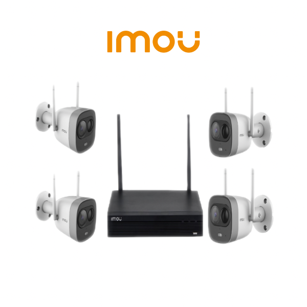 IMOU 4 Channel Wireless Kit 1TB HDD | Colorvu Technology | Human Detection | 2 Way Audio & Siren