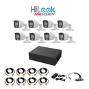 HILOOK 8Ch 2MP eDVR 512GB Bullet CCTV DIY Kit | Smart Hybrid