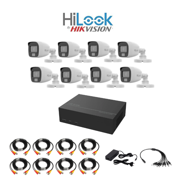 NEW! HILOOK 8Ch 2MP eDVR 512GB Bullet CCTV DIY Kit | Smart Hybrid