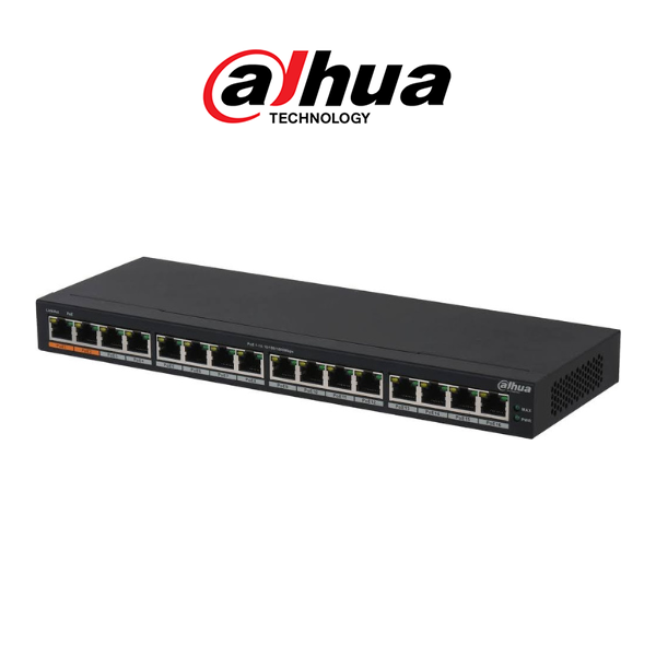 Dahua Switch Managed 16 PoE 10/100 2-Port GB RJ45 2-Port GB SFP 190W