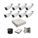 HiLook by HikVision 8 Ch Turbo HD Kit - Embedded DVR - 8 x Vari Focul HD1080P Camera - 40M Night vision - 1TB HD - 100m Cable