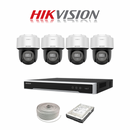 NEW! Hikvision 4MP IP Pan Tilt Camera Kit - 8ch NVR with 8 POE - 4 x 4 MP Fixed Outdoor Smart Hybrid-light PT Network Camera - 1TB HDD - 100m Cat5 cable