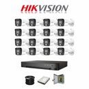 Hikvision 16ch 5MP Turbo HD kit - HD DVR - 16 x 3K 5MP Smart Hybrid Light Audio Camera - 2TB HDD - 100m Cable - 20m Night vision