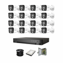 Hikvision 16ch 5MP Turbo HD kit - HD DVR - 16 x 3K 5MP Smart Hybrid Light Audio Camera - 2TB HDD - 100m Cable - 20m Night vision