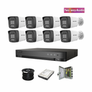 NEW! Hikvision 8ch Turbo HD kit - HD DVR - 8 x 2MP Two Way Audio & Siren Cameras - 1TB HDD - 100m Cable - 20m Night vision