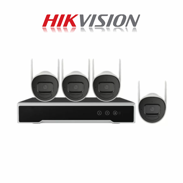 Hikvision 4ch Wireless IP kit, 4ch NVR, 4 x 2MP Wifi cameras, 1TB HDD