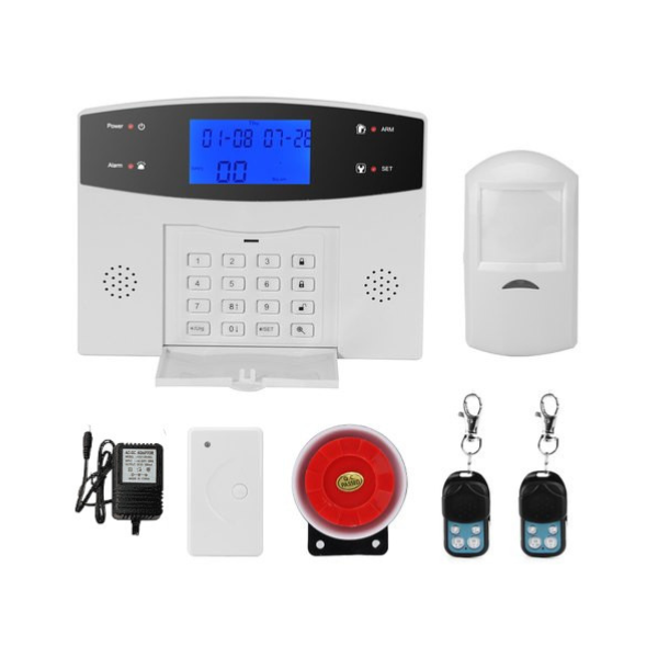 Wireless Alarm System with  screen, up to 99 zones x PIR, 1 x Gap detector