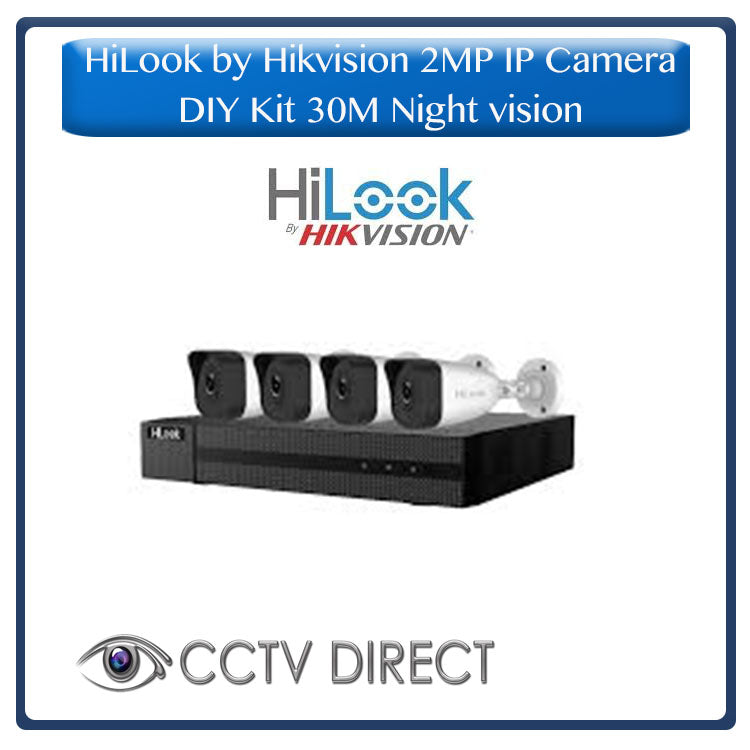 HiLook by Hikvision 2MP IP camera kit - DIY, 30M Night vision (IP not analogue)