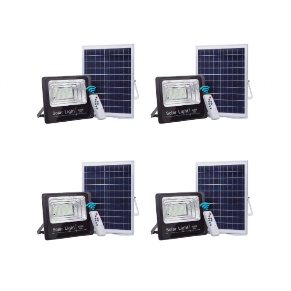 ** Pack of 4 ** Solar 300w LED Floodlight with Remote Control & Day/night switch (R799 Each)